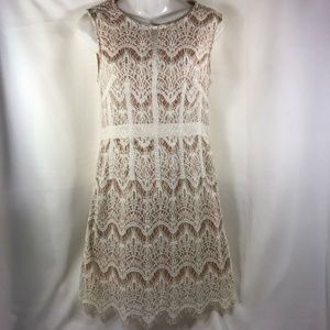 Alice Moon  Pink Lace Sleeveless Knee Length Dress